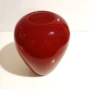 Vintage Red Blown Glass Vase